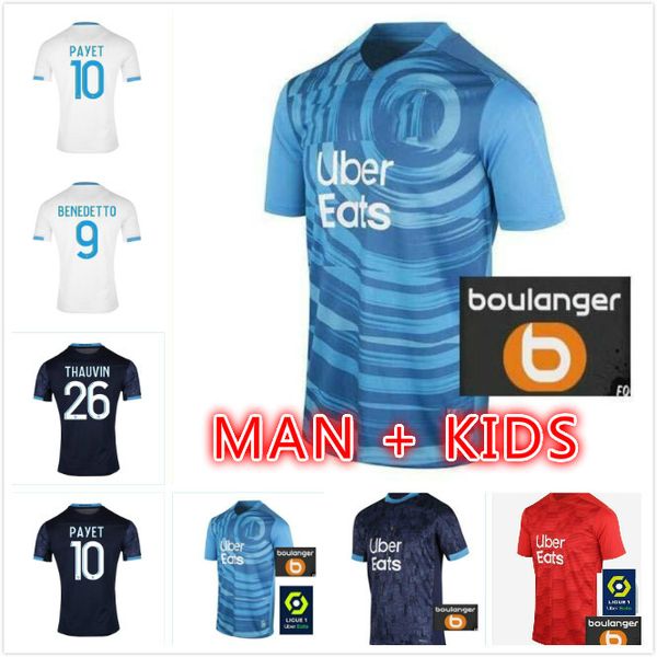 

olympique de marseille maillot om soccer jerseys men kids kit 2021 maillot de foot 20 21 payet benedetto sakai kamara football shirt, Black;yellow