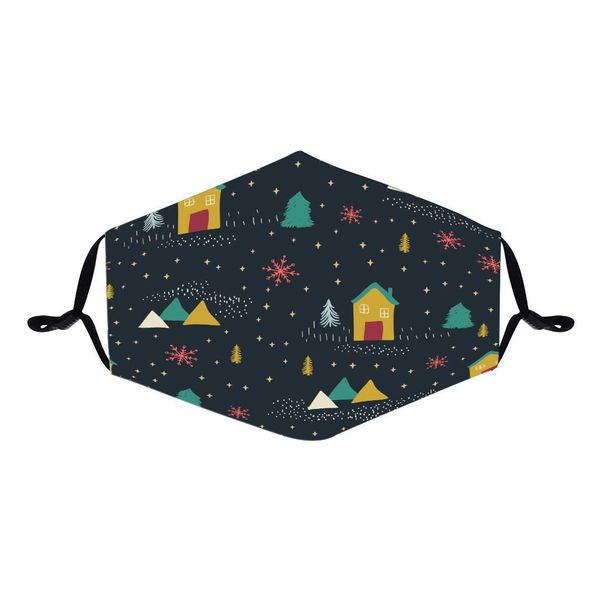 

christmas print multicolor ear mounted windproof cotton mask washable reusable protective mask breathable pullotion qylowy mywjqq