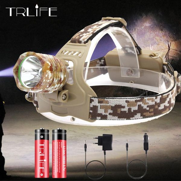 

рыбалка кемпинг фара головного света охота камуфляж t6 пешеходные аккумуляторная headlamp свет фонарей 5000lm led sqcwcj bdehair