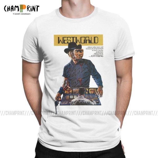 

sport westworld t shirt men's 100% cotton funny t-shirts crew neck game sc-fi series tv shows tees short sleeve clothes summer
