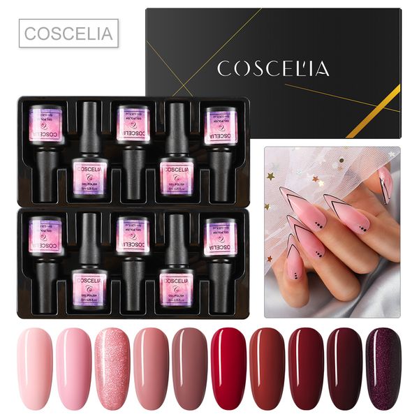 Esmalte 40 colorido cola cola de unha 8 ml Óleo de gel UV Primer de verniz de unha UV e melhor conjunto de aprimoramento de unhas de arte UV semi -permanente