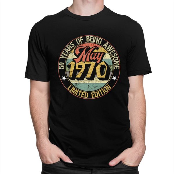 

sport unique vintage born in may 1970 tshirt men short sleeve casual shirts 50th birthday gift tee o-neck cotton t-shirt apparel