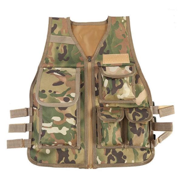 

hunting jackets brand nylon children at age of 8-14 body armor vest front four pockets with hook suitable for cs game1, Camo;black