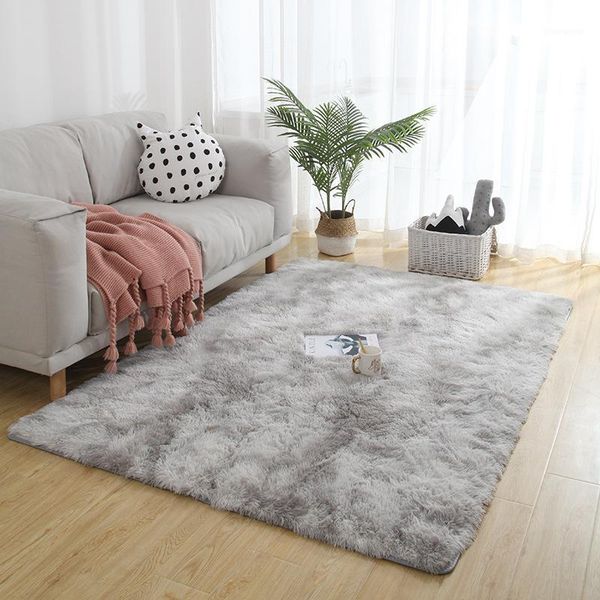 

tie-dye gradient color artificial fur carpet living room bedroom mat for washing machine home decorate shaggy fluffy nordic rugs1