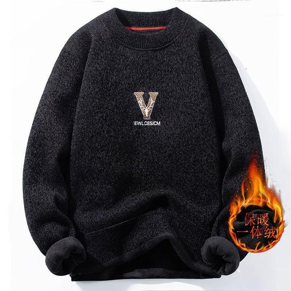 

2020 new fashion autumn and winter men's turtleneck sweater pure color casual sweater men's slim brand knitted pullover1, White;black