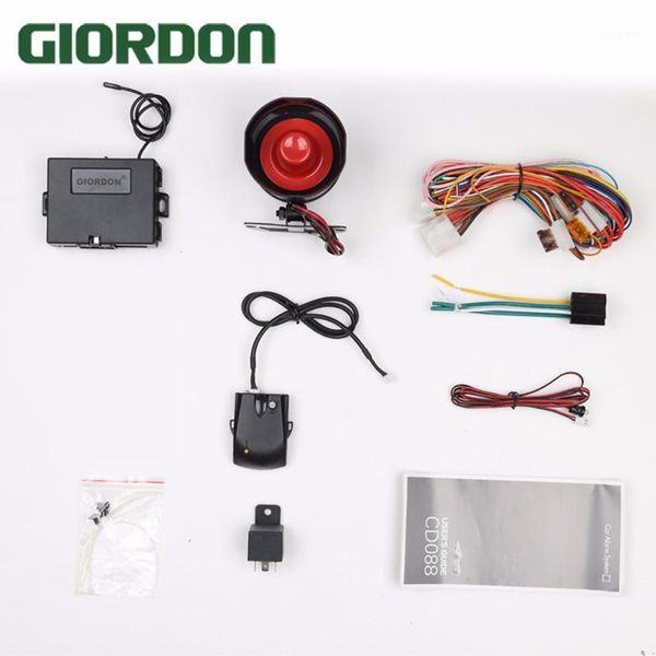 

alarm & security universal dc12v one way auto car systems central door locking key with remote control siren sensor 65221