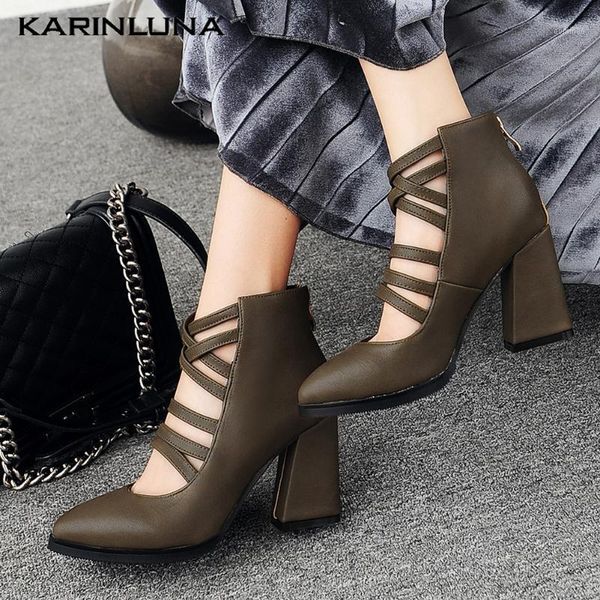 

plus size 43 high heels summer boots shoes fashion brand design ankle boots women1, Black
