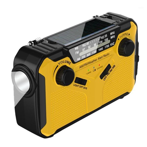 

hand radio solar hand crank radio am/fm/wb emergency weather led with power bank function1