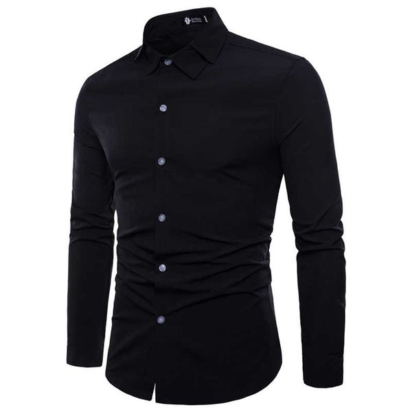 

new 2020 spring autumn thin white shirt jacket youth men's unique design double led long sleeve camisa social shirts, White;black