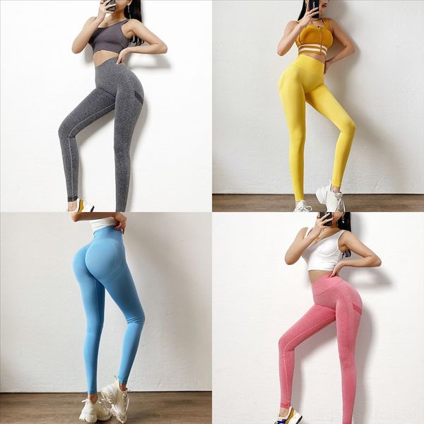 

a7t hip-up sport gym pants women solid high waisted fitness running tights wee nylon spandex yoga stretchy pants yoga pant leaf sports for