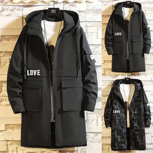 

fashion men casual autumn&winter long sleeve sweatshirt outwear coat streetwear windproof overcoat chaqueta de los hombres#31, Tan;black