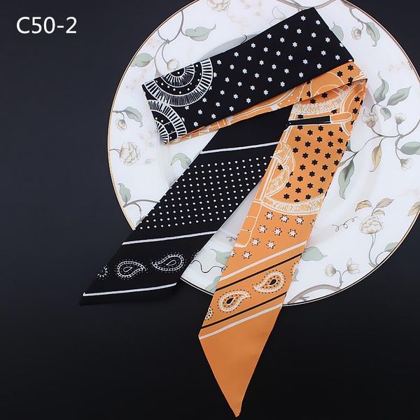 

women silk skinny scarf print ribbon hair band scarfs fashion design office neck scarves men tie handle bag ribbons sqczsa new_dhbest, Blue;gray