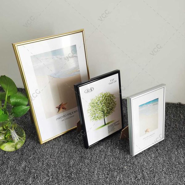 

aluminum picture frame classic certificate frame for wall hanging with plastic glass metal p for pictures poster