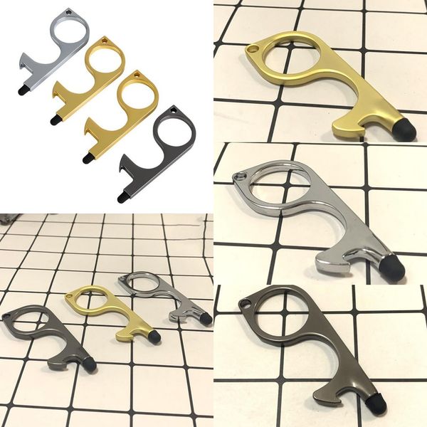 

no touch door opener bottle opener anti contact door opener tool rubber tip portable door handles contactless safety press elevator tool