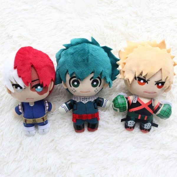 

15cm my hero academia plush toy stuffed doll figure pendant charm key chain midoriya izuku bakugou katsuki todoroki s