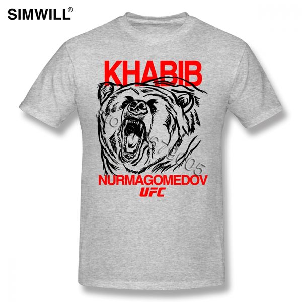 

sport brand new tees men's soft cotton khabib nurmagomedov bear t-shirt short sleeved o neck graphic tshirt boyfriend's gift appar