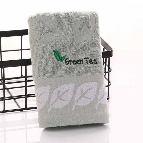 

soft face towel 100% cottontea leaves printed l sports hand beauty face bath towel home for kids adults water absorption1