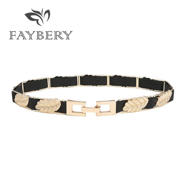 

fashion golden silvery leaf chain belts for women wedding dress brand designer metal elastic waist belt apparel accessories, Black;brown
