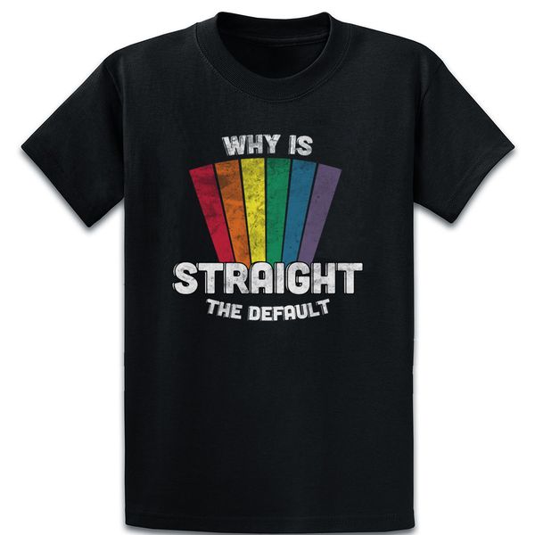 

why is straight the default lgbt funny t shirt gift letter summer gents round neck knitted casual shirt sport hooded sweatshirt hoodie