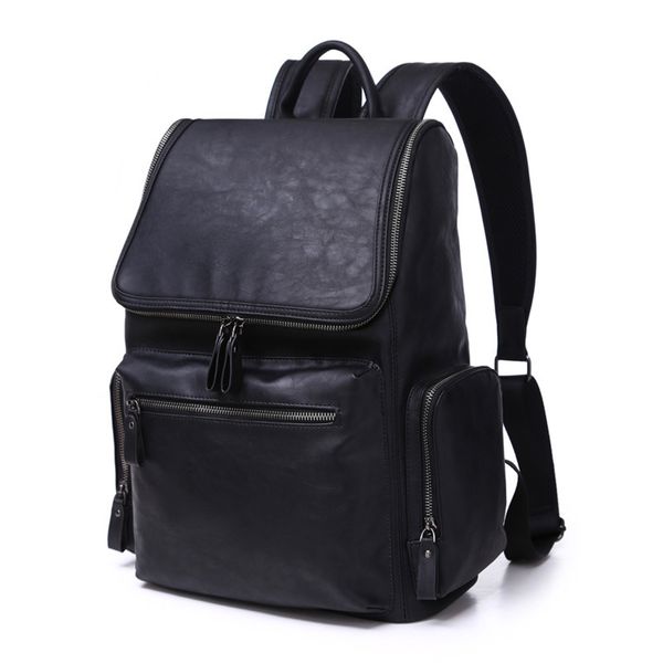 

leather waterproof comter bus korean men's school simple
