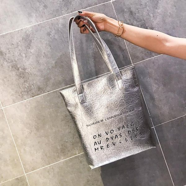 

fashion women pu leather tote bags handbags 2020 new female zipper letter messenger bags shoulder