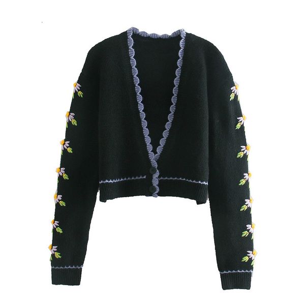

2021 new spring style short wooden ear ee slim cardigan for women by7q, White;black