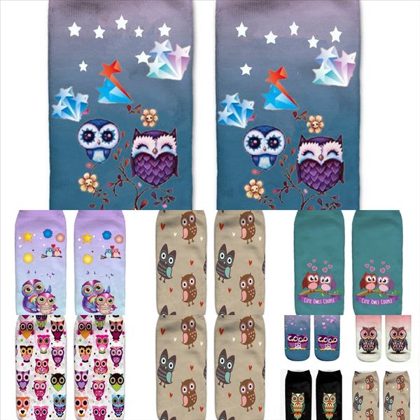 

ukhb9 summer new sockskid christmas sock and brand owl new spring men's pure animal print color leisure fashion flat, Black