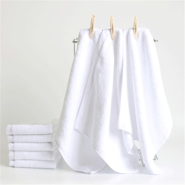 Atacado 10 pcs branco anel macio rosto toalha toalha de mão toalha de algodão para mulheres presente 25 * 25 cm puro branco viajar toalha y200429