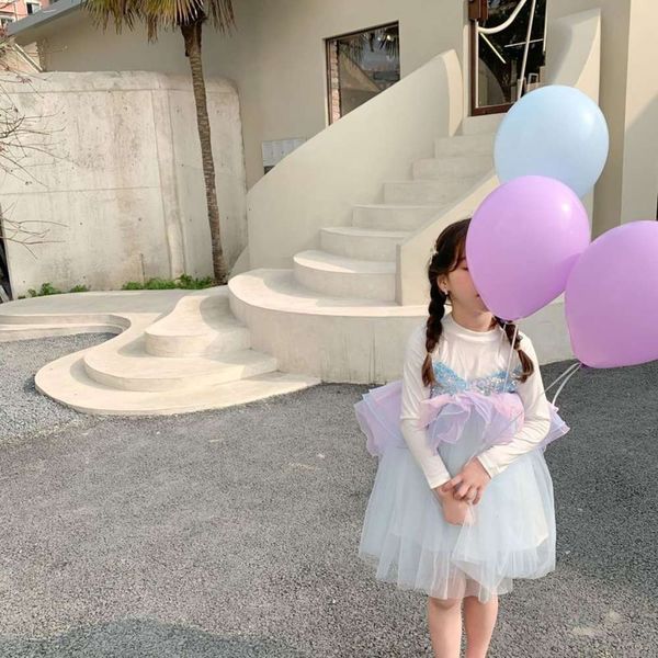 

mermaid new girls 2021 flower spring fairy gauze sweet princs drs, Red;yellow