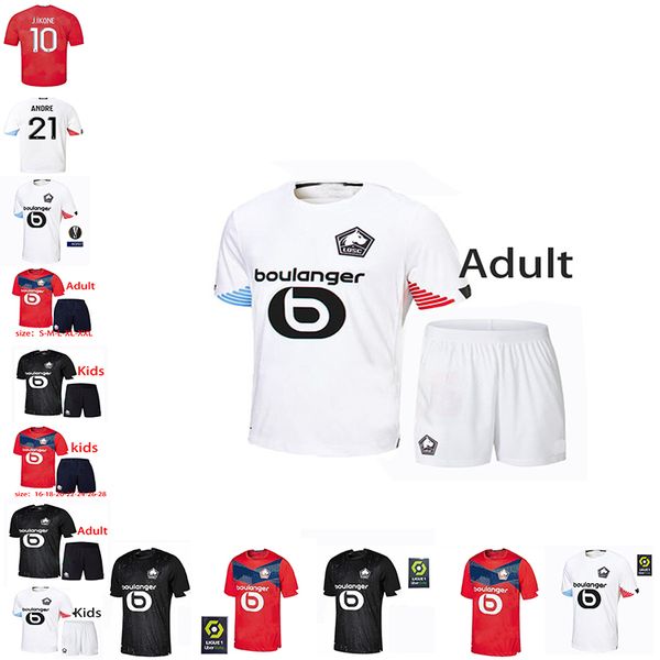 

losc lille football sports jersey 2021 r. sanches burak bamba yazici j. ikone elik men's clothes maillot de footbal shirt thai uniform, Black;yellow