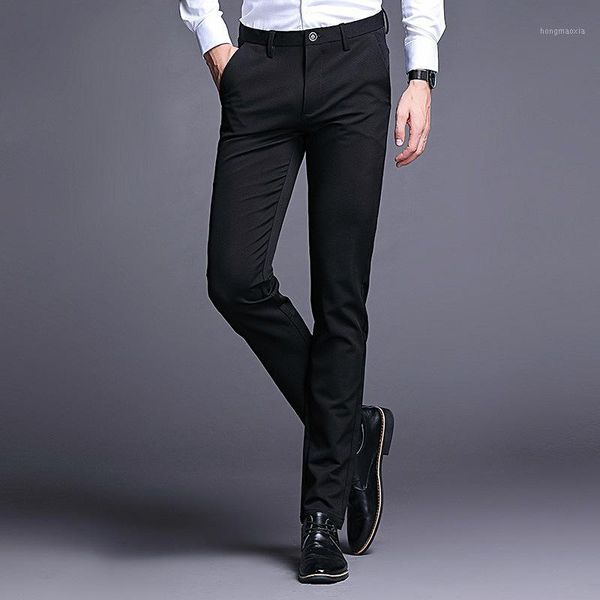 

jbersee men pants black wedding suit pants slim fit business trousers men work plus size casual dress1, White;black