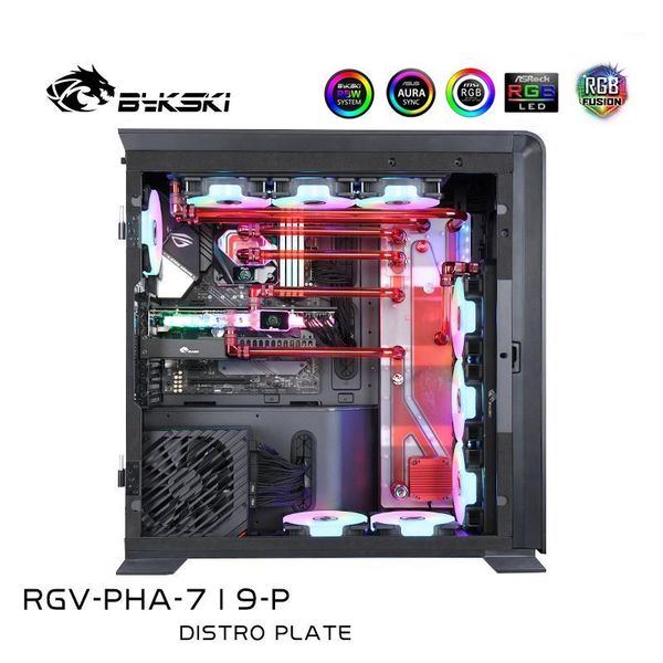 

fans & coolings bykski distro plate for phanteks 719ltg pc chassis , waterway board deflector water cooling 12v/5v mb syncrgv-pha-719-p1