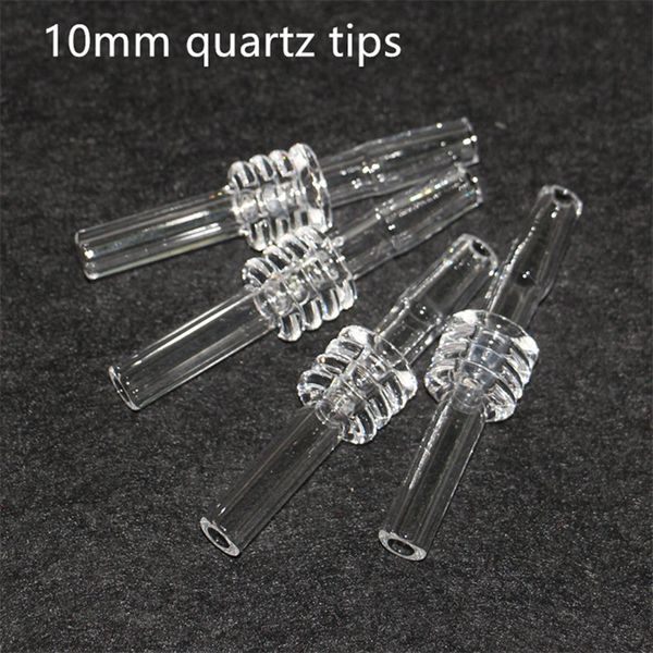 2PCs Garasta de quartzo Dicas de 10 mm 14mm 18 mm para Nectar Dab Straw Oil Plates Glass Bubbler Ash Catchers