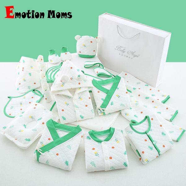 

19/18pieces/0-3months spring autumn newborn baby clothing 100%cotton kids clothes suit infant boys girls clothing set y200323, White