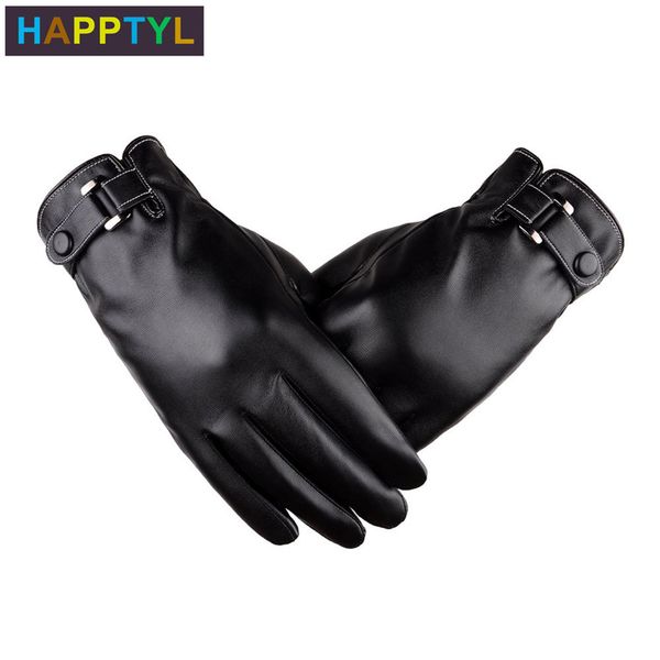 

happtyl 1pair men full palm touch screen texting warm lined thick winter gloves, Blue;gray
