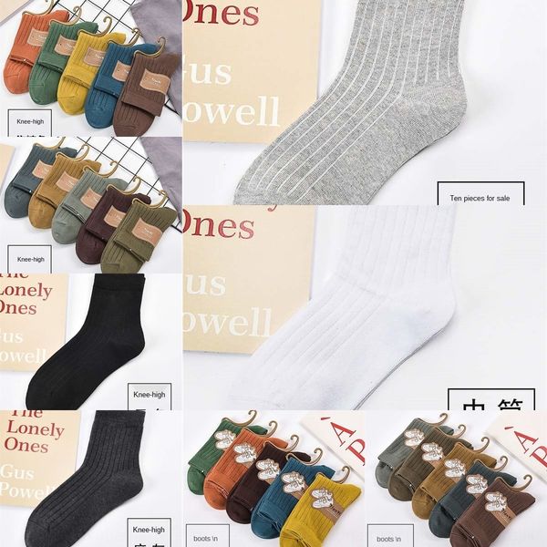 

осень и зима новый стиль мужской высокий коттона средних носков имитация трубки двойной иглы хлопка sockshigh конец моды отдыха носки абсорб, Black