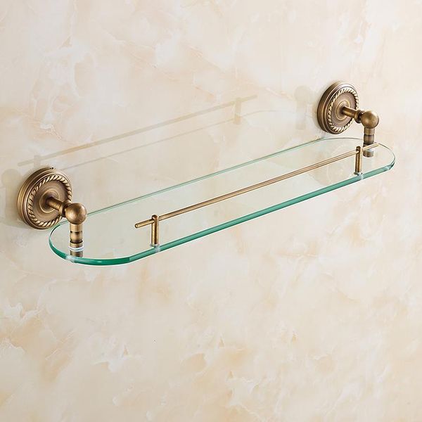 

bathroom shelves single layer rack copper antique towel hook washing shower shampoo glass storage bath fitting basket shelf sj101