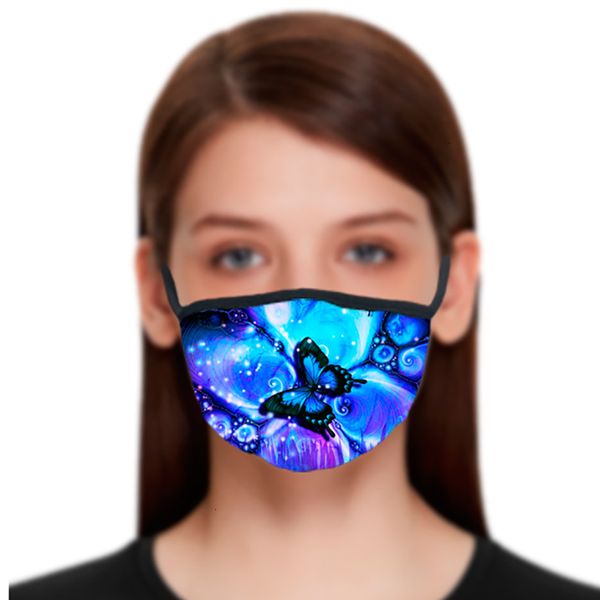 

printing cotton butterfly with pattern reusable 3d face out door sport riding masks fashion designer mask