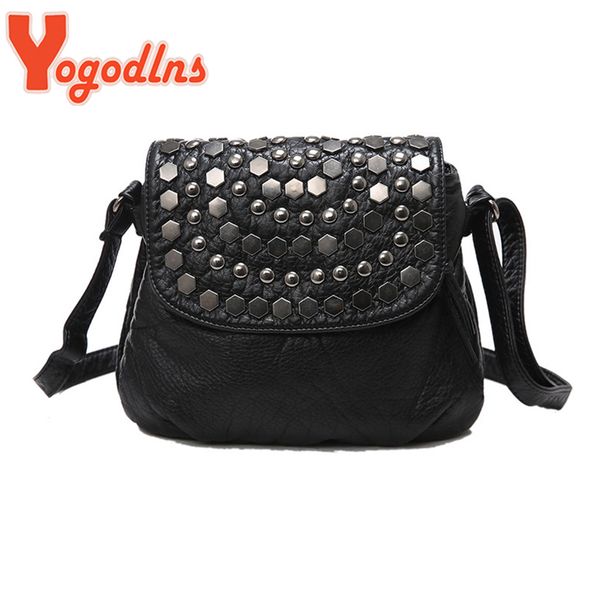 

yogodlns fashion black enveljavascope women clutch rivet girls leather party purse small shoulder handbag evening messenger bags c0117
