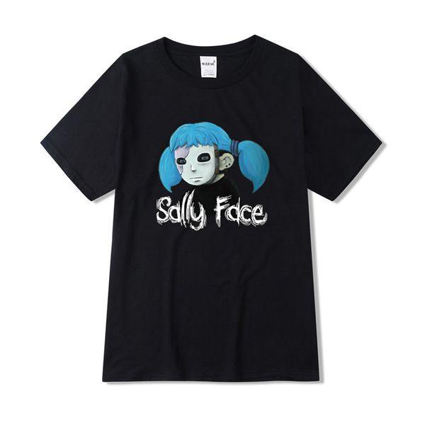 

sally face men harajuku women summer mens casual clothing letter cartoon print camisetas hombre sport hooded sweatshirt hoodie t shirt