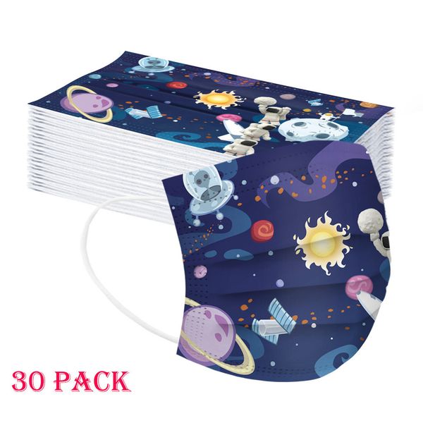 

3 disposable child face 30pcs layer kid respirator boys non-woven kids mouth mask anti pollution girls baby masks