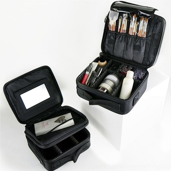 

0l8eb 2019 новая косметичка с портативной сеткой большой емкость многофункционального зеркала хранения косма домой мешок косметического bagh