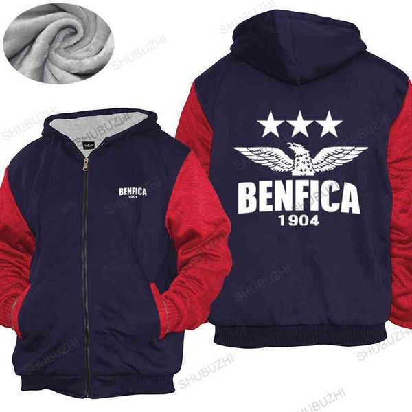 

warm cotton men's coat, loose benfica printed hip hop casual wear, hoodie, winter, Black