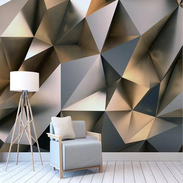 

wallpapers custom large mural 3d wallpaper modern creative expansion space triangle wall tv decor deep 5d embossed