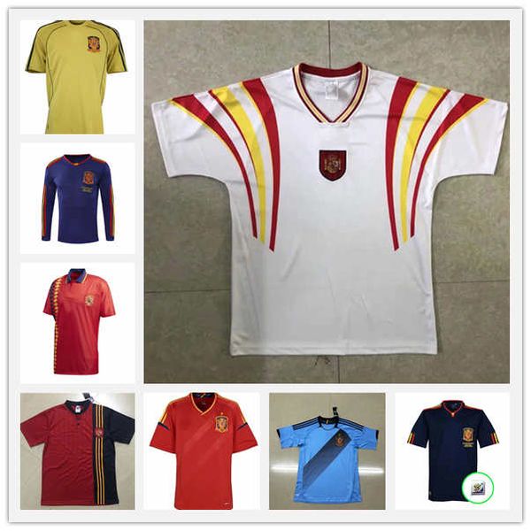 

final 1994 1996 2008 2010 2012 spain retro soccer jersey fabregas xavi luis ensrique xavi alonso iniesta pique torres camiseta de fútbol, Black;yellow