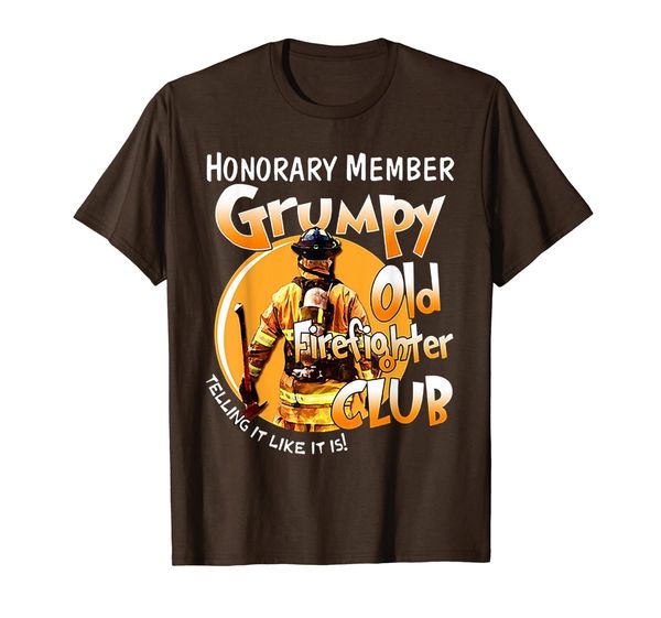 

honorary member grumpy old firefighter club tshirt gifts, White;black