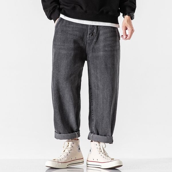 

2alp0 джинсовой kaizhong 2020 осень новый модный бренд мужской свободные случайные случайные jeansjeans и jeanspants kaiz брюки qk925 0vqtt, Blue