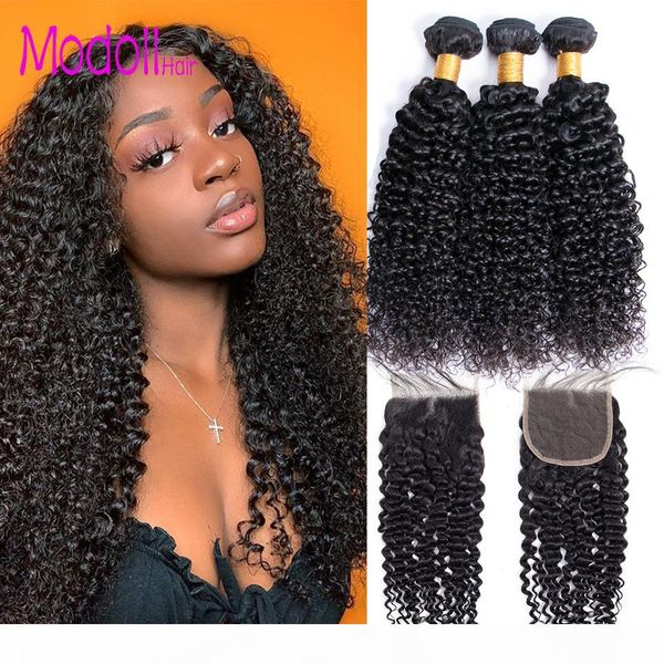 

indian kinky curly human hair bundles with closure middle brown hd swiss lace closure human hair 3 bundles with closure remy hair extension, Black;brown