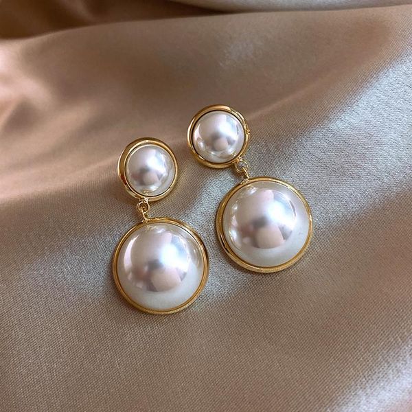 

dangle & chandelier unusual earrings exaggerated european pearl fashion female jewelry temperament 2021 trend accessories, Silver