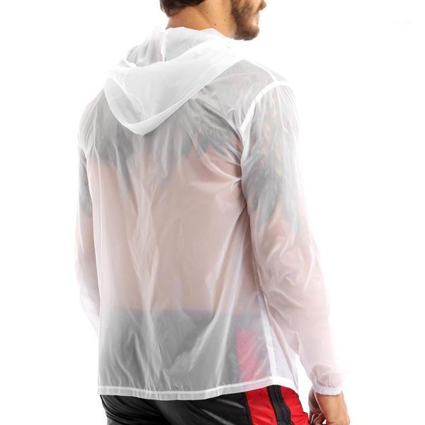 

mens sunscreen jacket skin coat ultra-thin long sleeves hooded uv protector quick dry windproof transparent beachwear cover-up1, Black